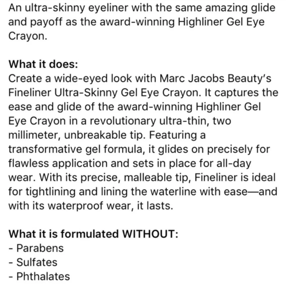 Marc Jacobs Fineliner Eyeliner Dove Affair